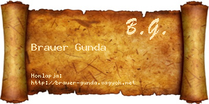Brauer Gunda névjegykártya